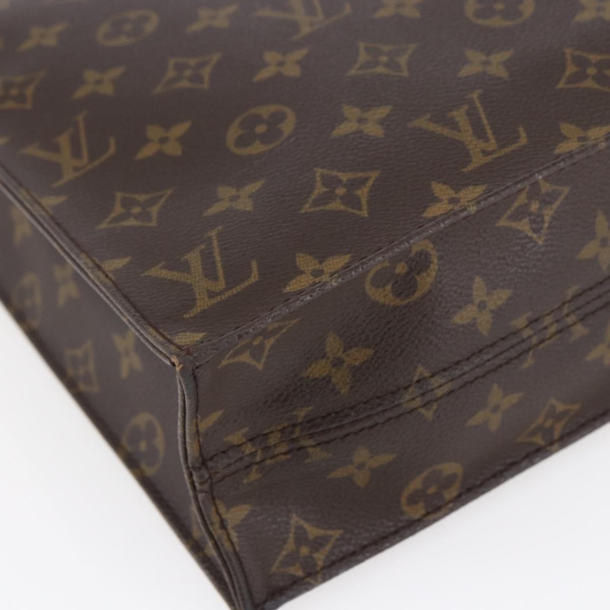 LOUIS VUITTON Monogram Sac Plat Hand Bag M51140 LV Auth 145748