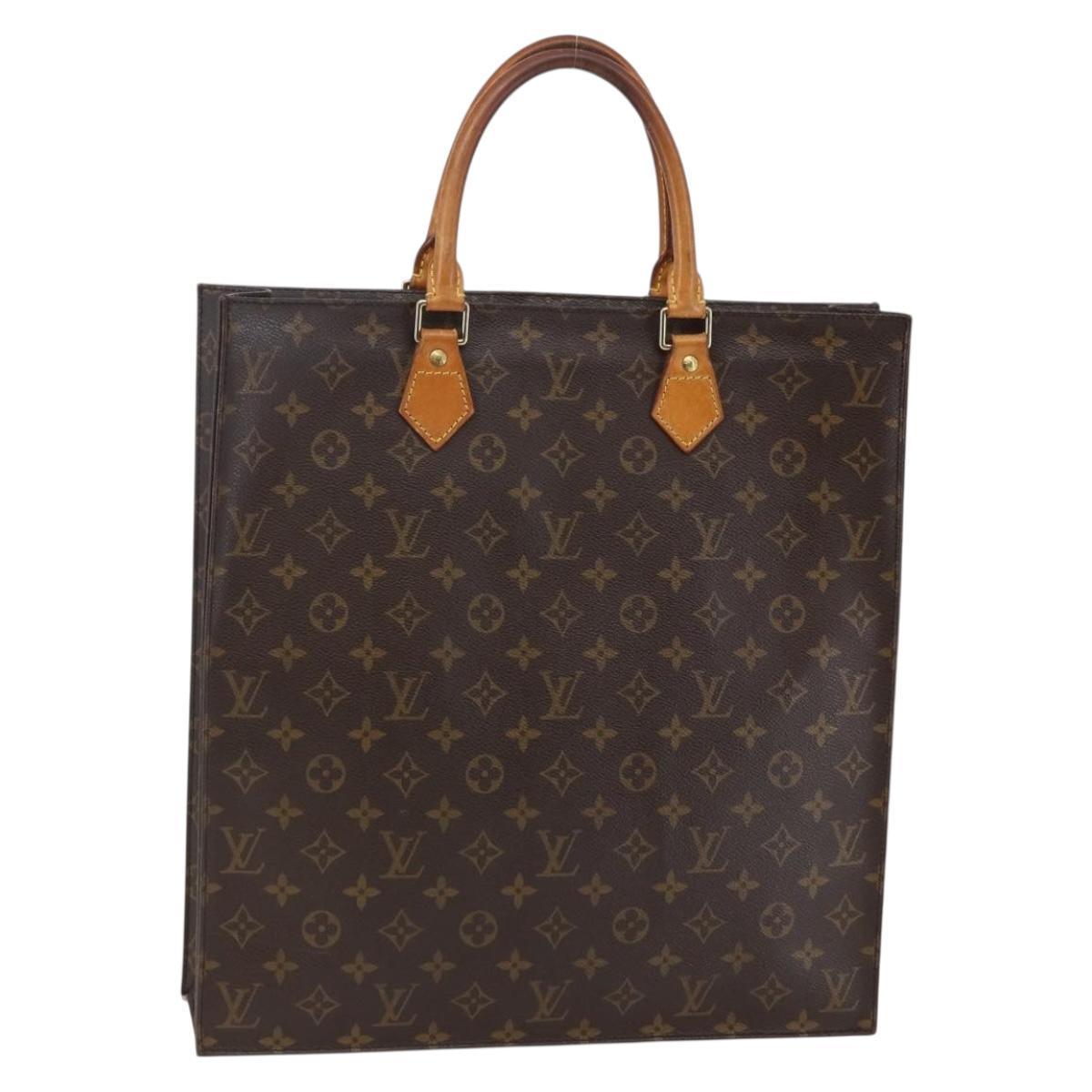 LOUIS VUITTON Monogram Sac Plat Hand Bag M51140 LV Auth 145748