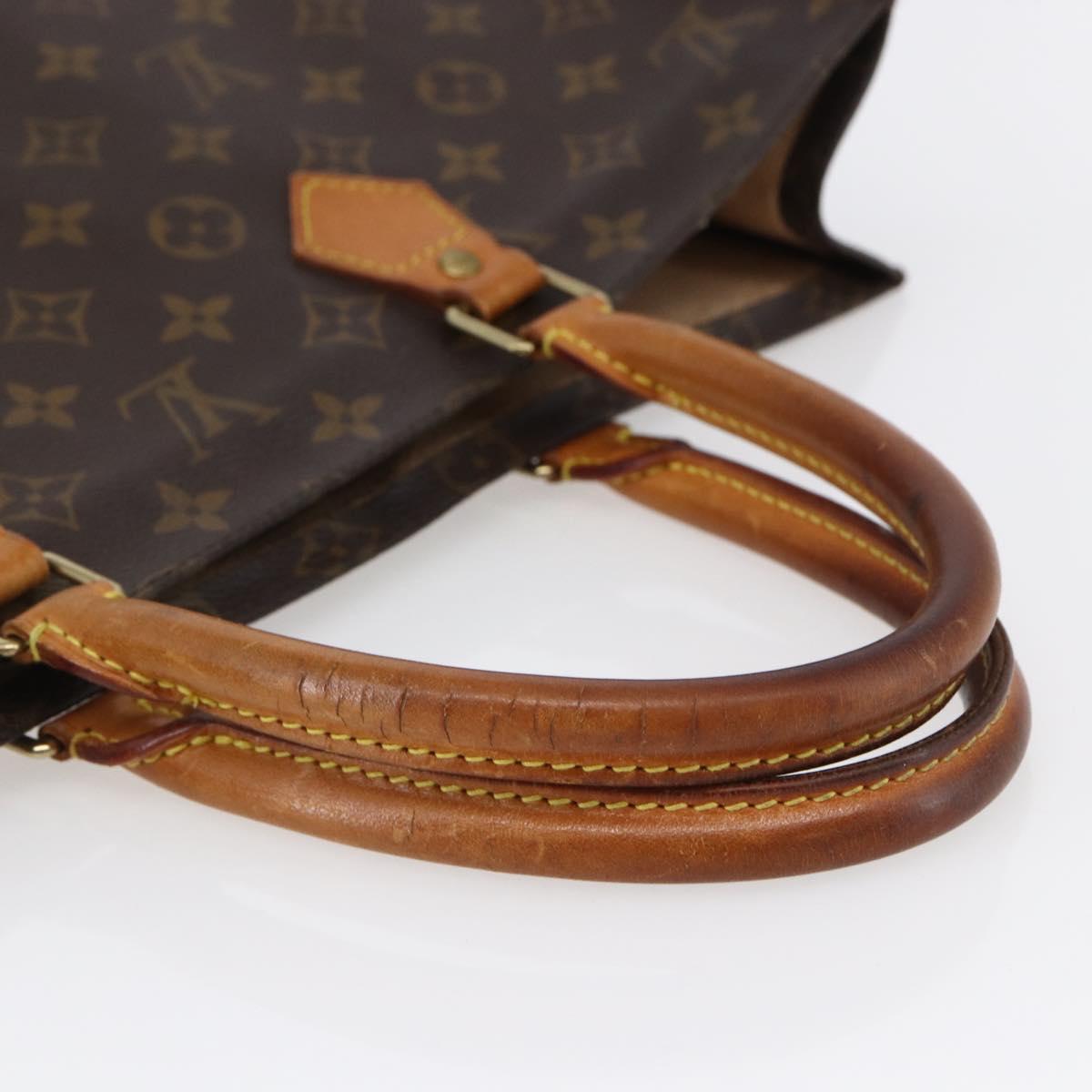 LOUIS VUITTON Monogram Sac Plat Hand Bag M51140 LV Auth 145748