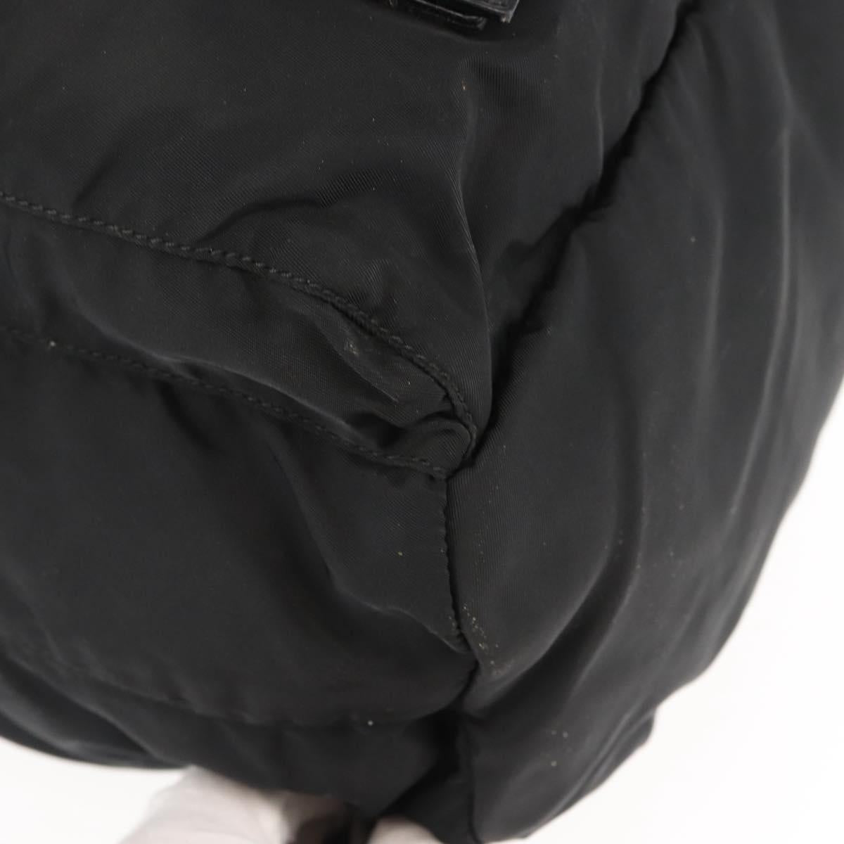 PRADA Backpack Nylon Black Silver Auth 145762
