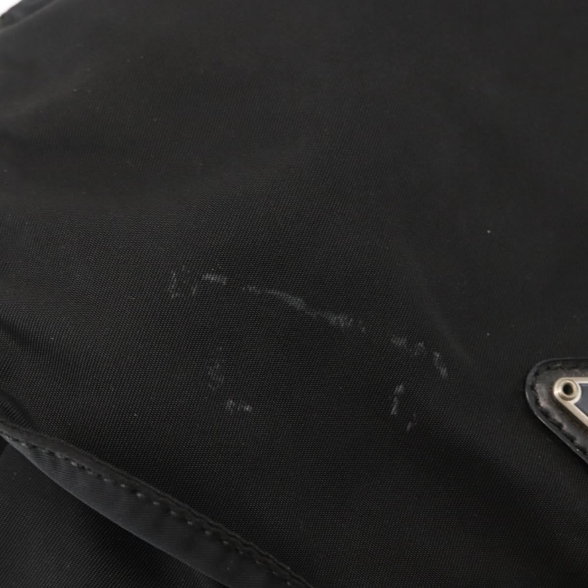 PRADA Backpack Nylon Black Silver Auth 145762