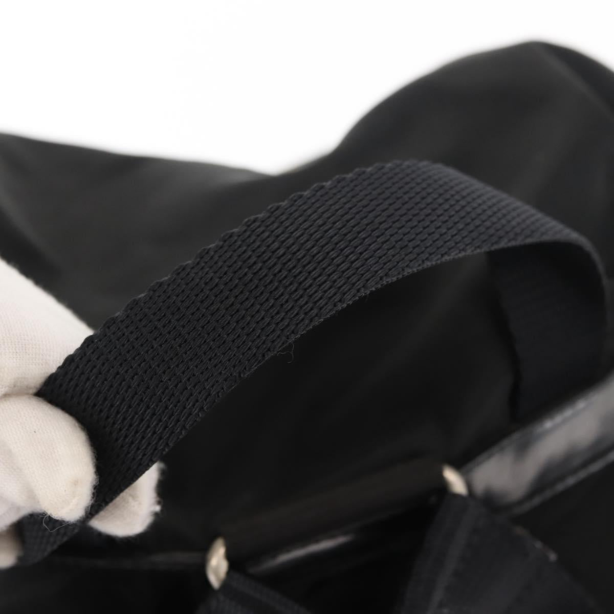 PRADA Backpack Nylon Black Silver Auth 145762