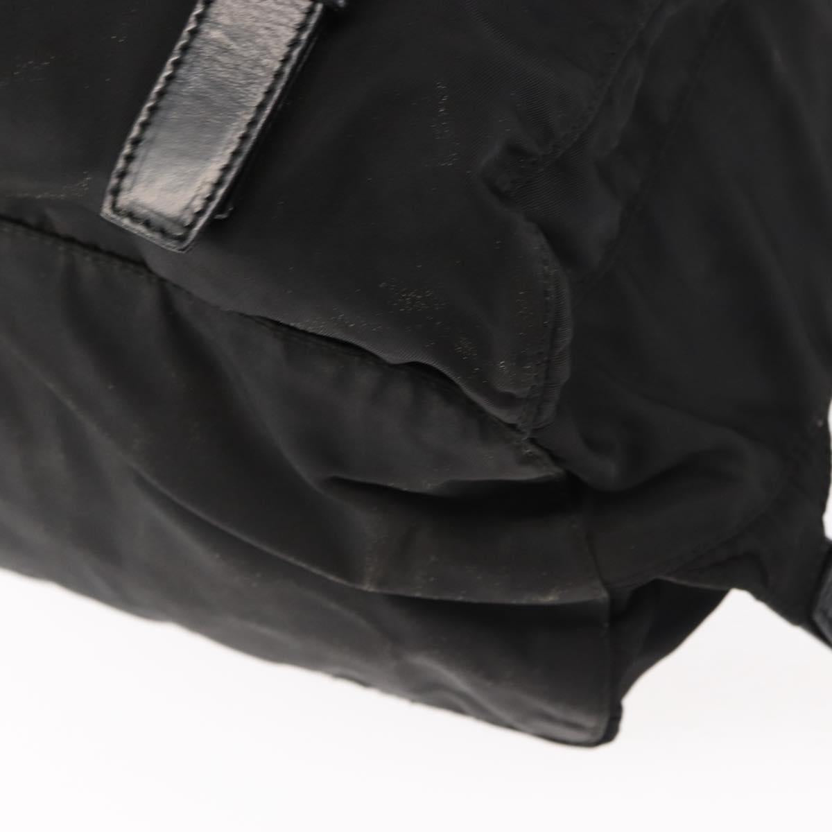 PRADA Backpack Nylon Black Silver Auth 145763