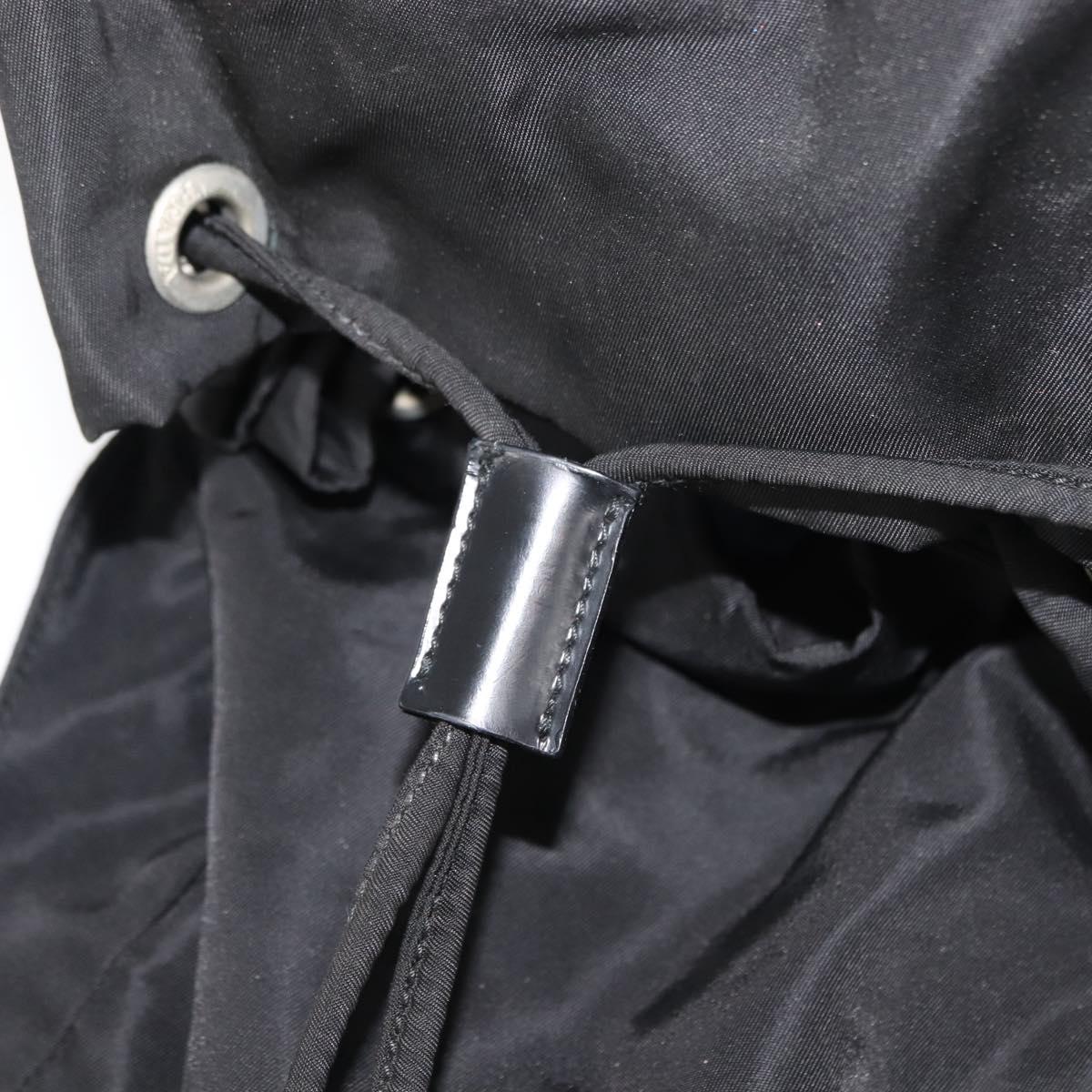 PRADA Backpack Nylon Black Silver Auth 145763