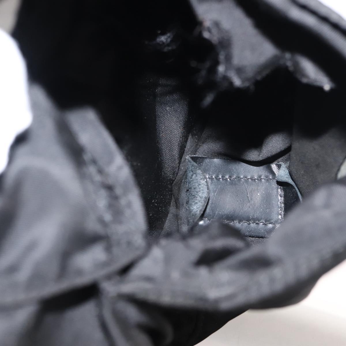 PRADA Backpack Nylon Black Silver Auth 145763