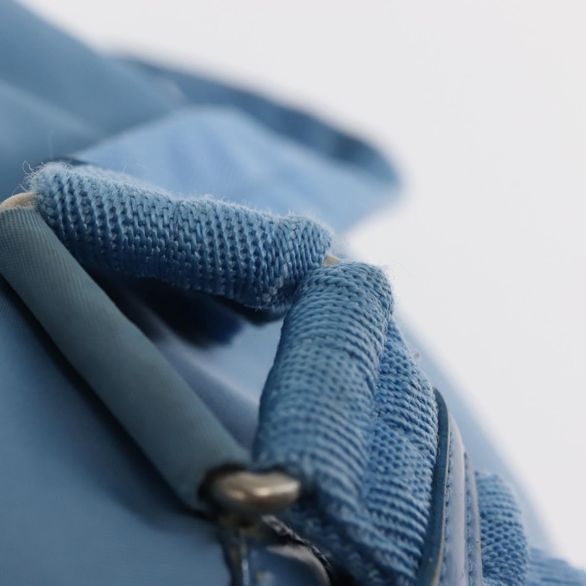 PRADA Backpack Nylon Light Blue Silver Auth 145764