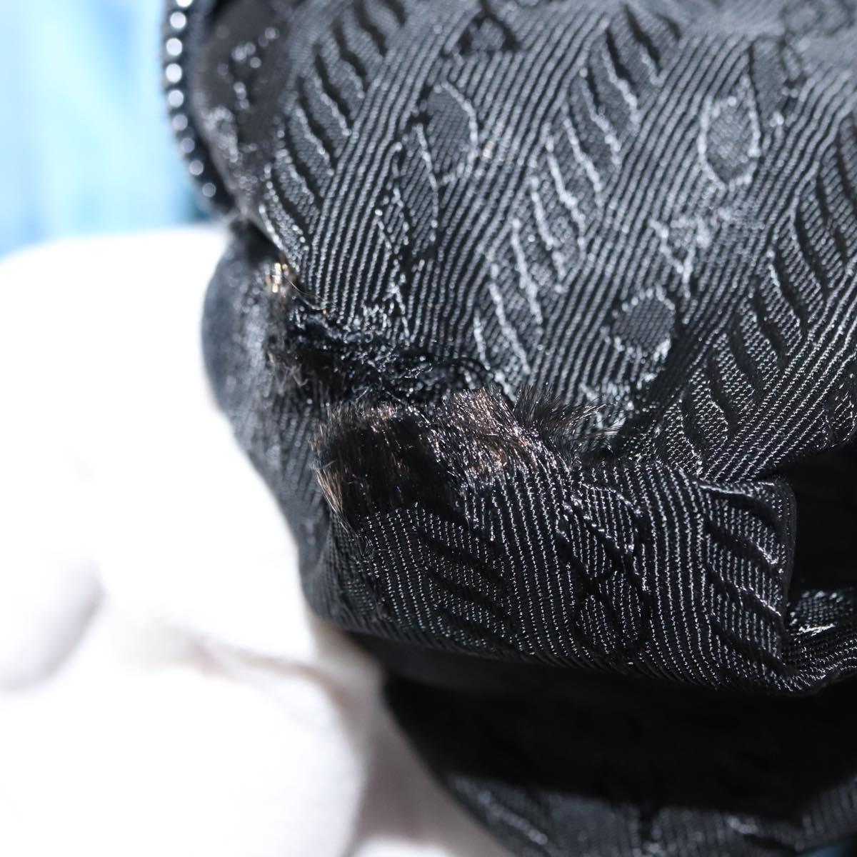 PRADA Backpack Nylon Light Blue Silver Auth 145764