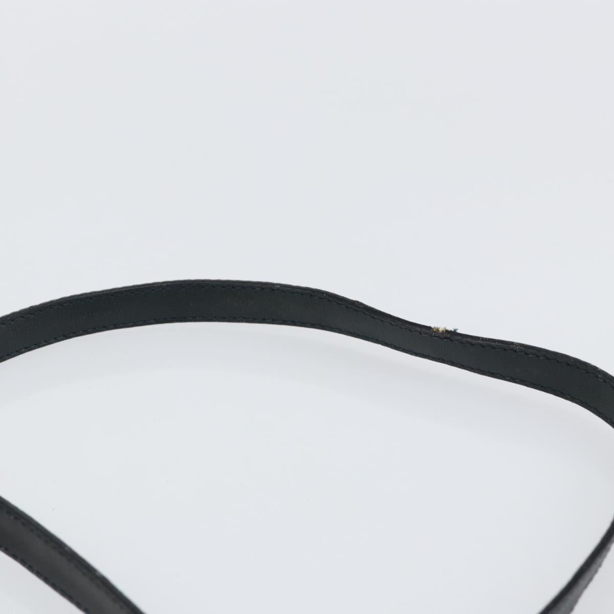 GUCCI Bamboo Hand Bag Leather 2way Navy Gold 000 2058 0290 0 Auth 145765