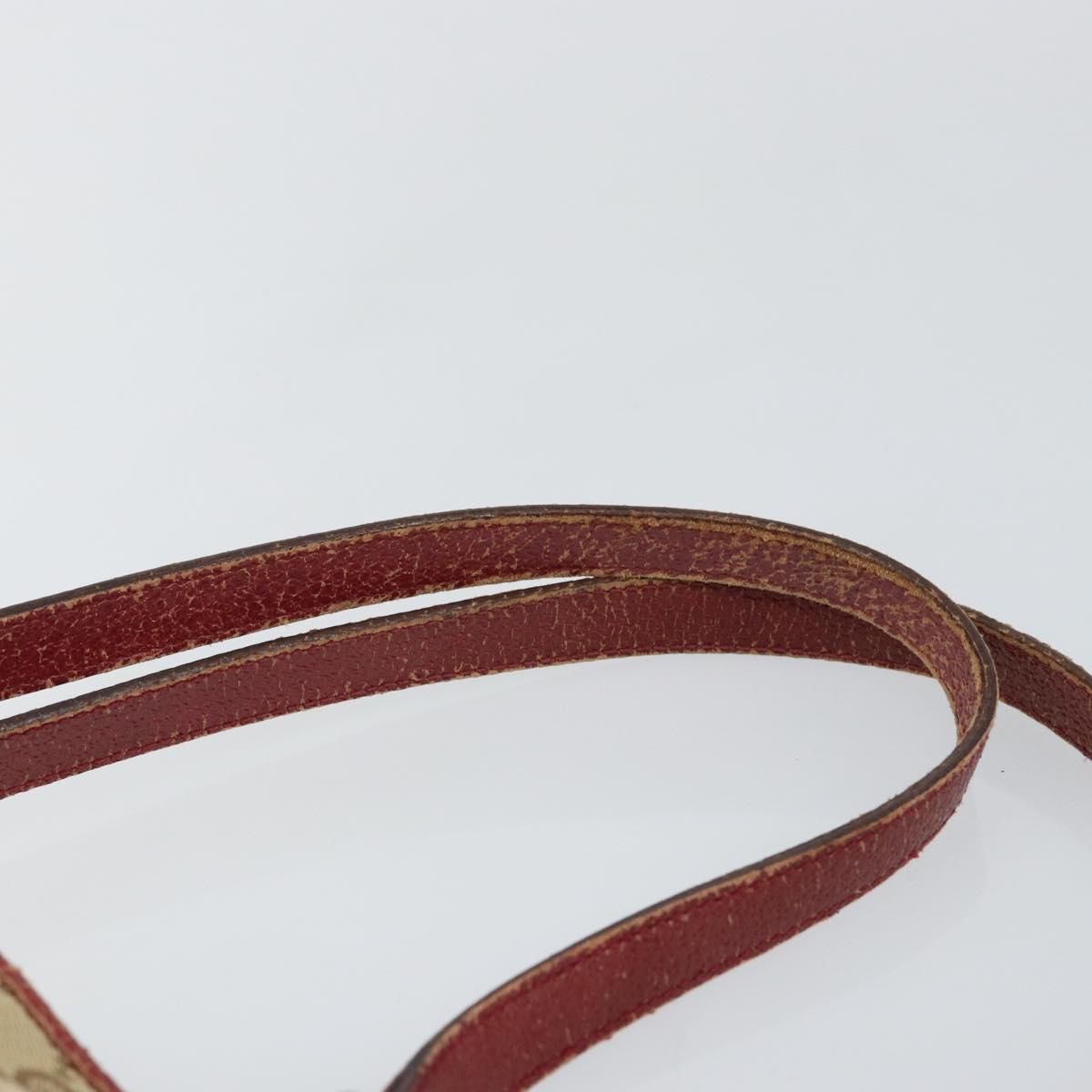 GUCCI GG Canvas Tote Bag Beige Silver 120836 Auth 145766