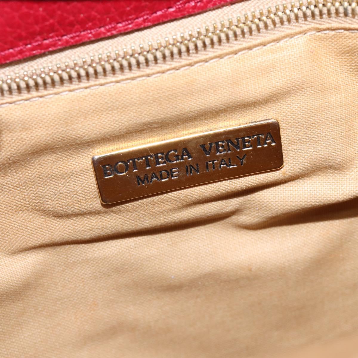 BOTTEGA VENETA Shoulder Bag Wool Red Auth 145768