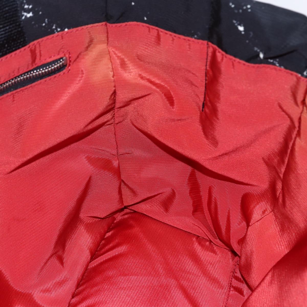 CHANEL Travel line Tote Bag Nylon Black White CC Auth 145777