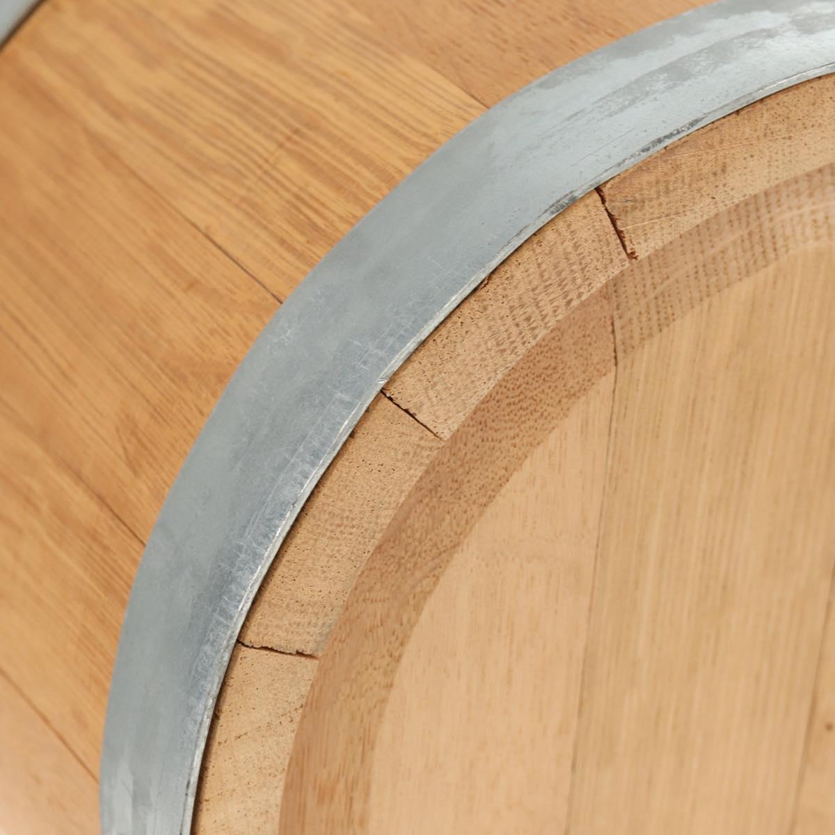 HERMES Bucket Groom Hand Bag Wood Beige Auth 145802V