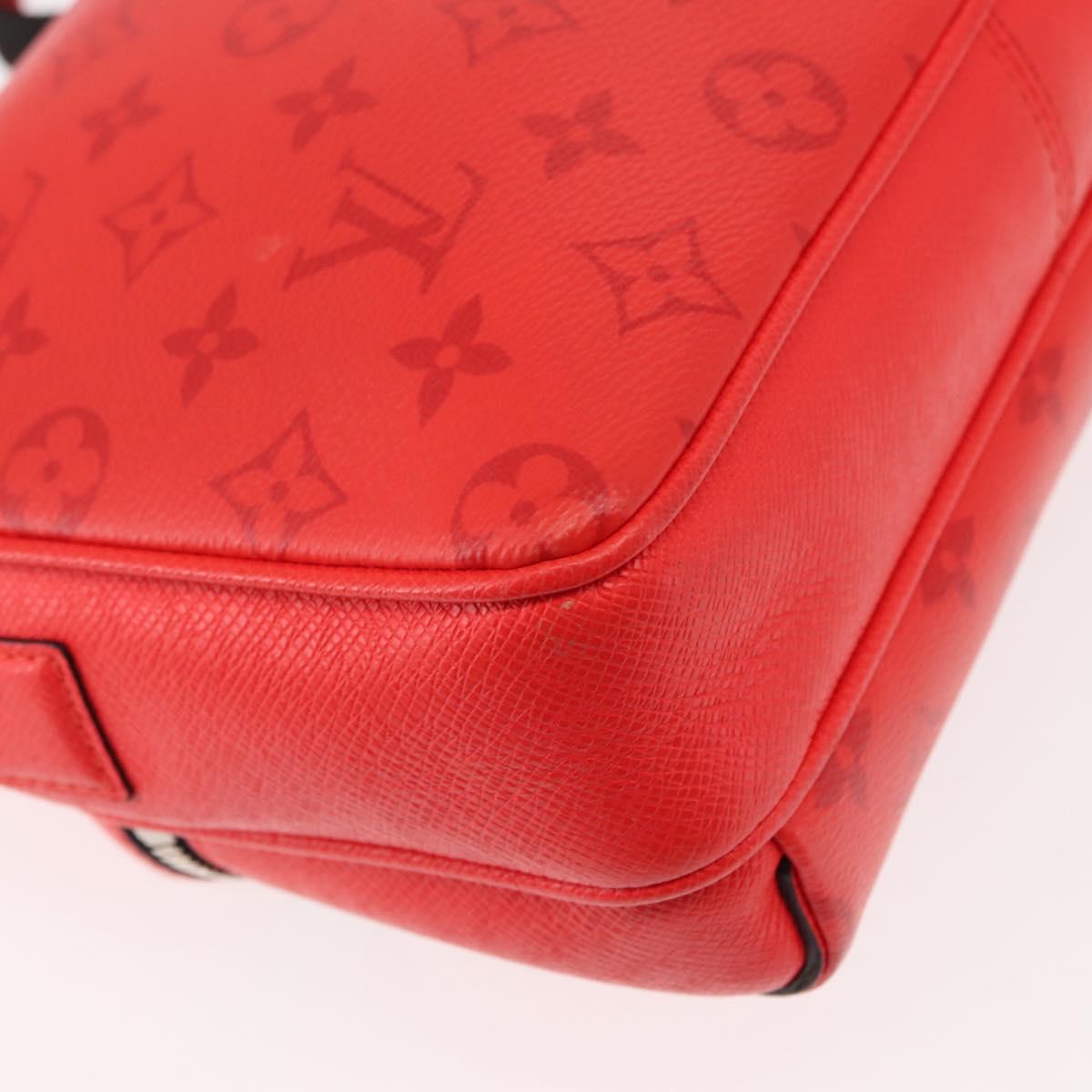 LOUIS VUITTON Taigalama Outdoor Messenger PM Bag Rouge M30821 LV Auth 145805