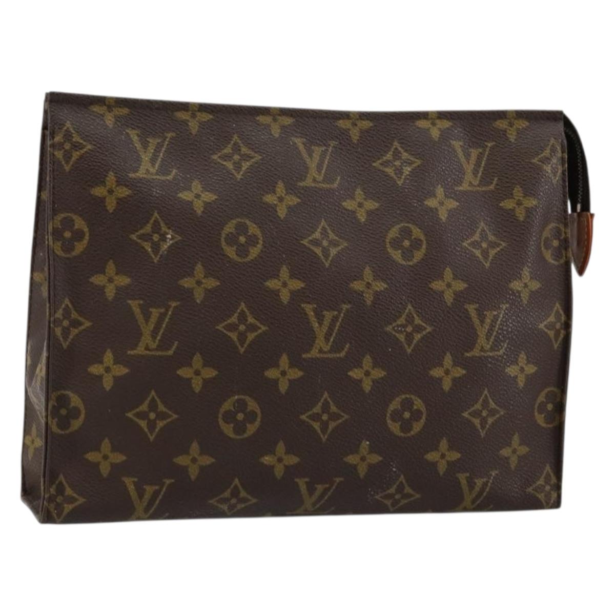 LOUIS VUITTON Monogram Poche Toilette 26 Pouch M47542 LV Auth 145807