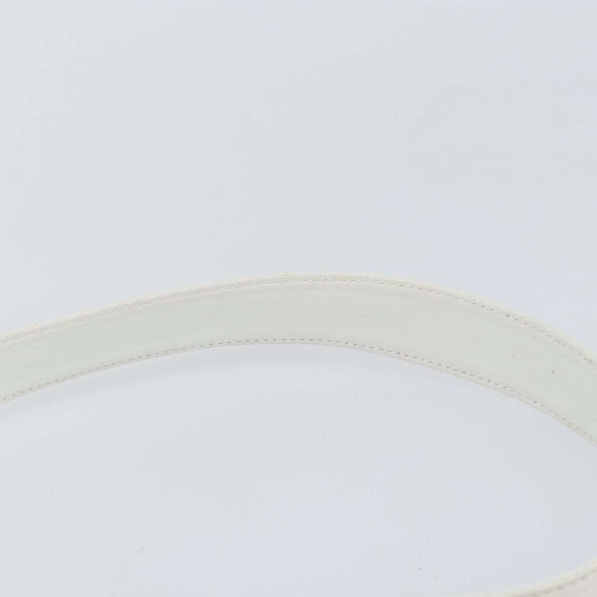 GUCCI Bamboo Hand Bag Leather 2way White Gold 001 3754 1638 Auth 145811