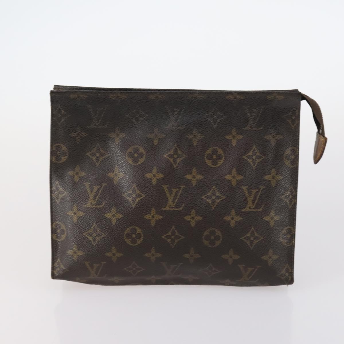 LOUIS VUITTON Monogram Taiga Pouch Clutch Bag 3Set LV Auth 145817