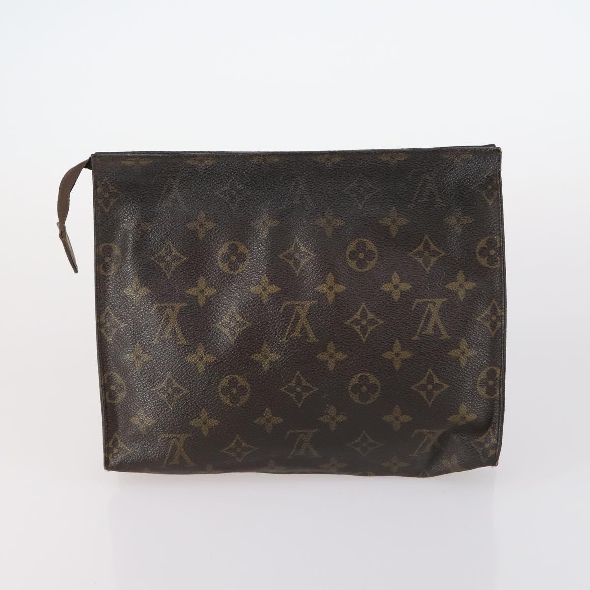 LOUIS VUITTON Monogram Taiga Pouch Clutch Bag 3Set LV Auth 145817