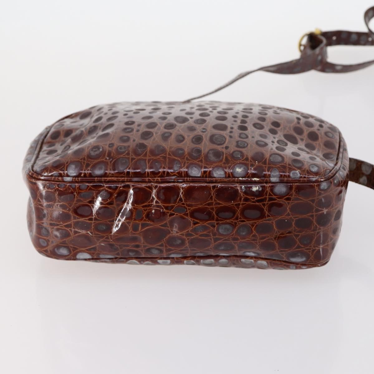 Ferragamo Cartier PRADA hand Bag Nylon Leather 3Set Brown gray Auth 145818