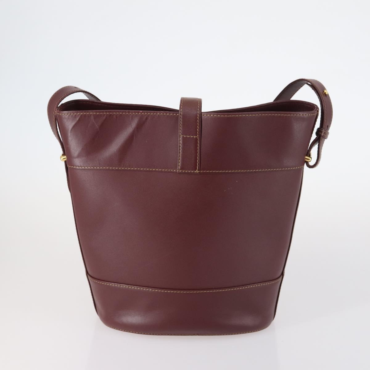 Ferragamo Cartier PRADA hand Bag Nylon Leather 3Set Brown gray Auth 145818