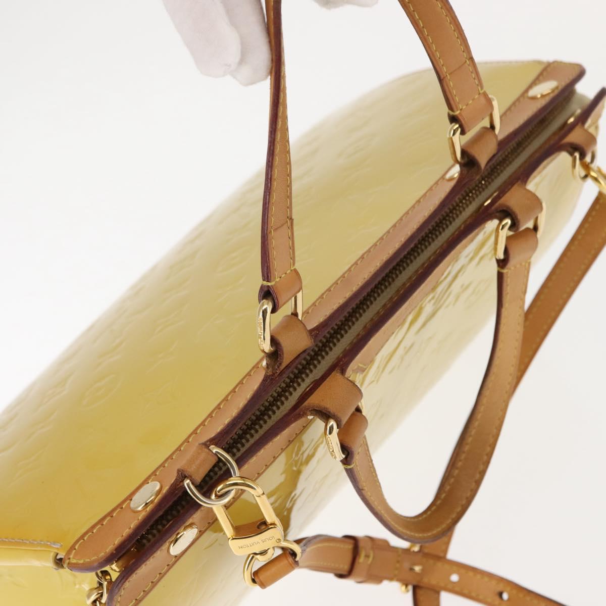 LOUIS VUITTON Monogram Vernis Blair MM Bag 2way Citrin M90108 LV Auth 145836