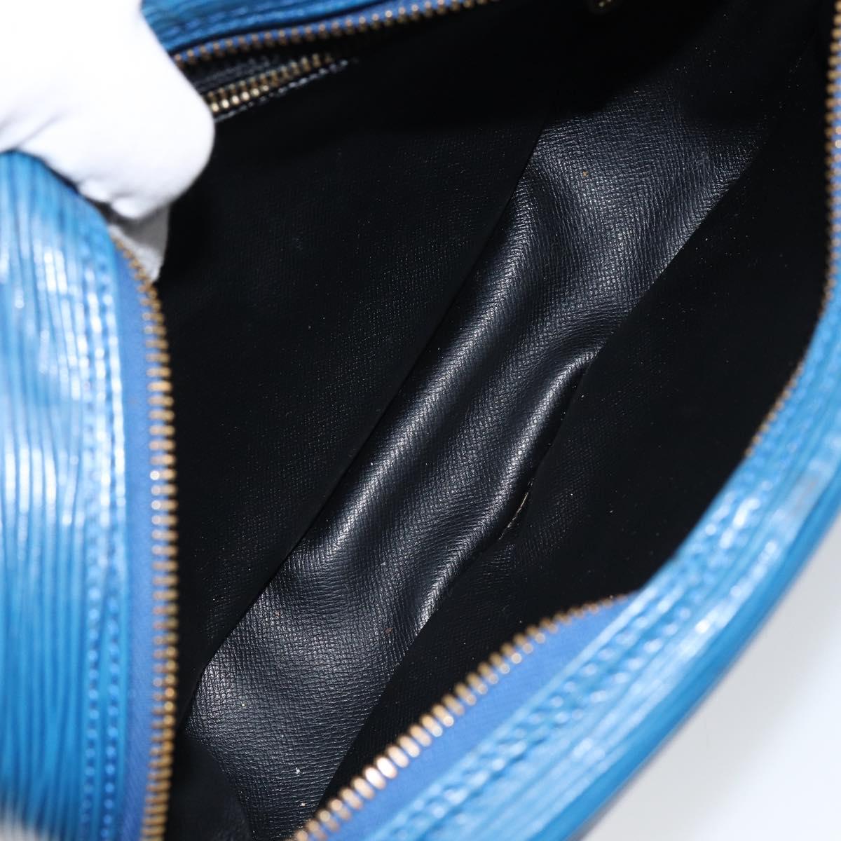 LOUIS VUITTON Epi Jeune Fille MM Shoulder Bag Toledo Blue M52155 LV Auth 145839