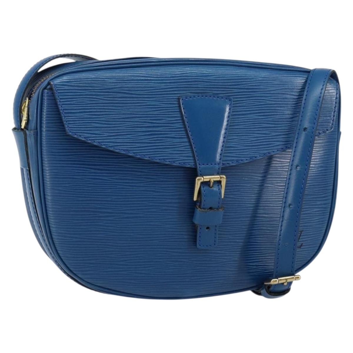 LOUIS VUITTON Epi Jeune Fille MM Shoulder Bag Toledo Blue M52155 LV Auth 145839