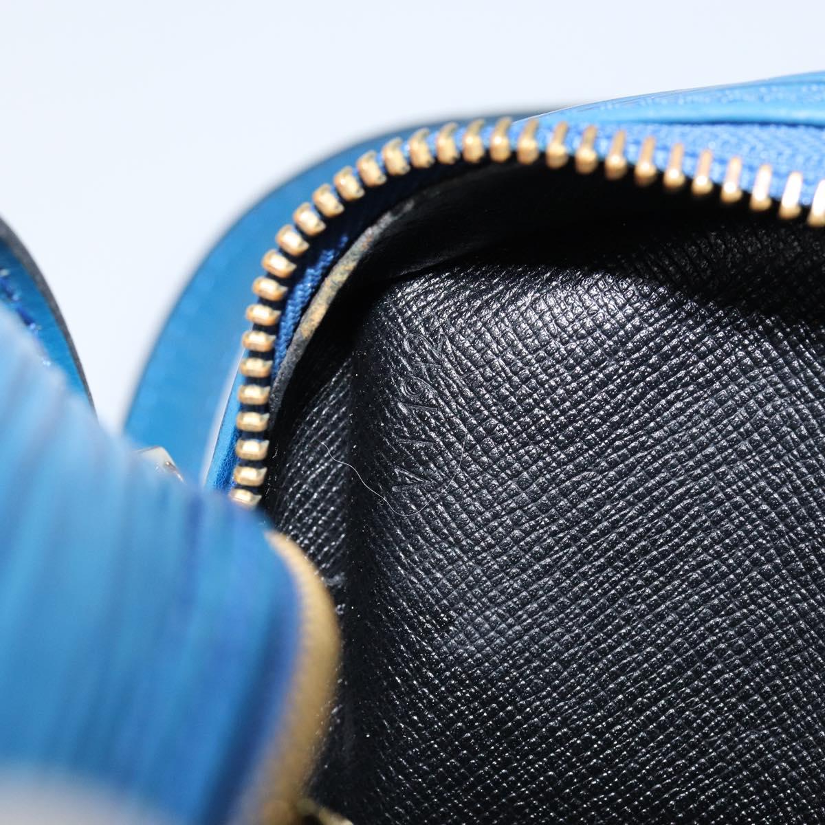 LOUIS VUITTON Epi Jeune Fille MM Shoulder Bag Toledo Blue M52155 LV Auth 145839