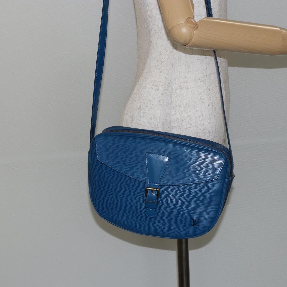 LOUIS VUITTON Epi Jeune Fille MM Shoulder Bag Toledo Blue M52155 LV Auth 145839