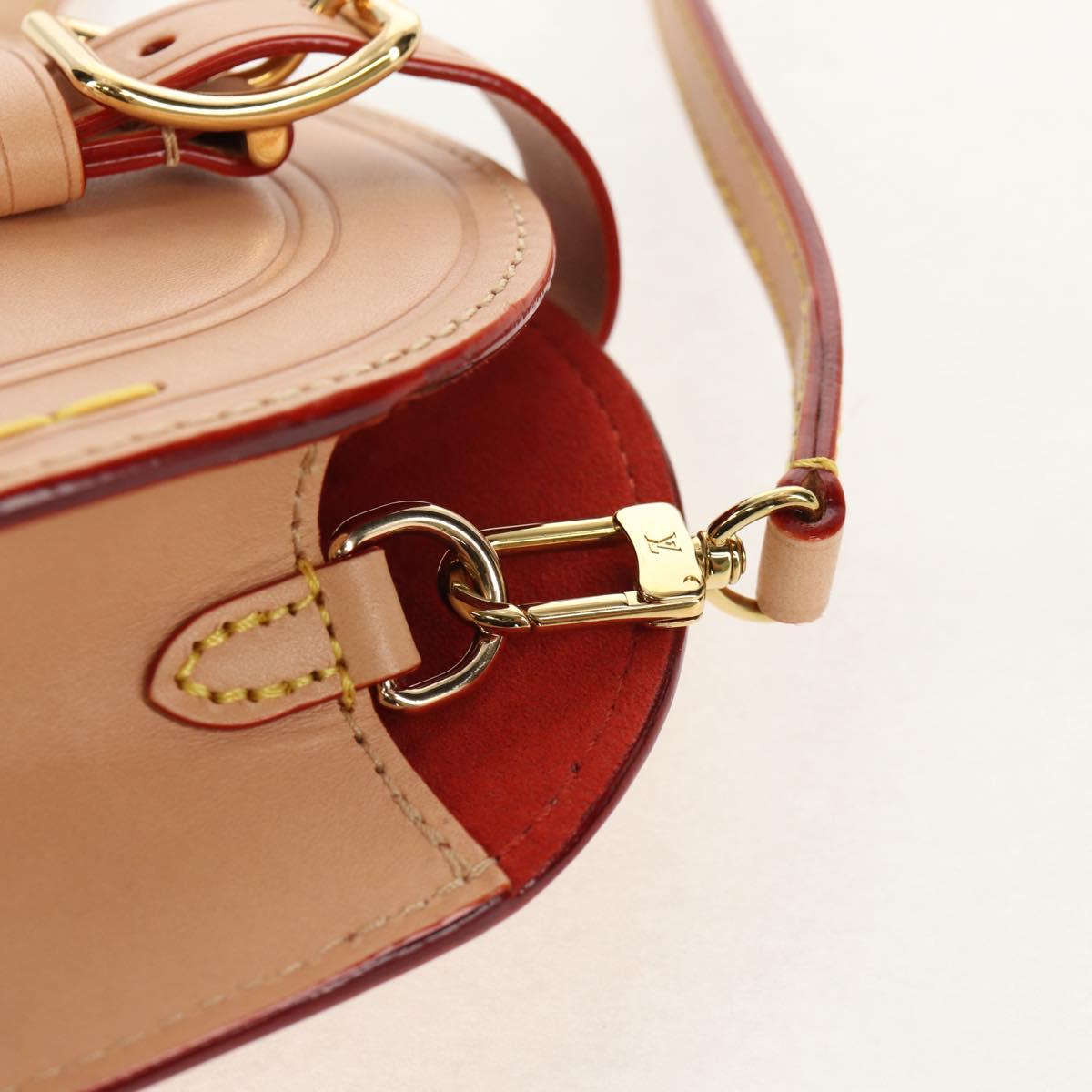 LOUIS VUITTON LV Name Tag XL Clutch Bag Leather Beige M82225 LV Auth 145840SM