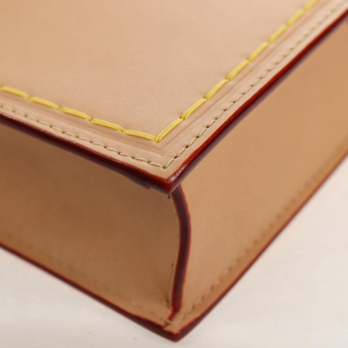 LOUIS VUITTON LV Name Tag XL Clutch Bag Leather Beige M82225 LV Auth 145840SM