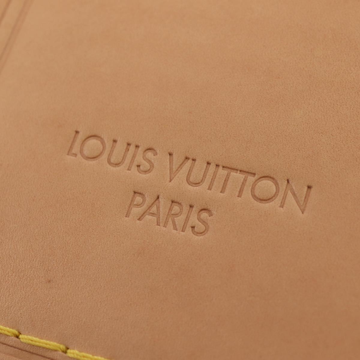 LOUIS VUITTON LV Name Tag XL Clutch Bag Leather Beige M82225 LV Auth 145840SM