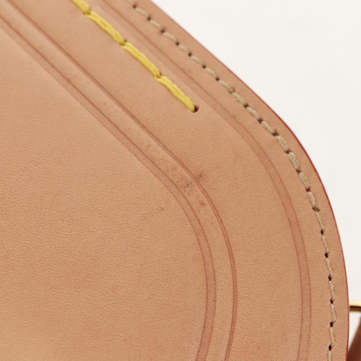 LOUIS VUITTON LV Name Tag XL Clutch Bag Leather Beige M82225 LV Auth 145840SM