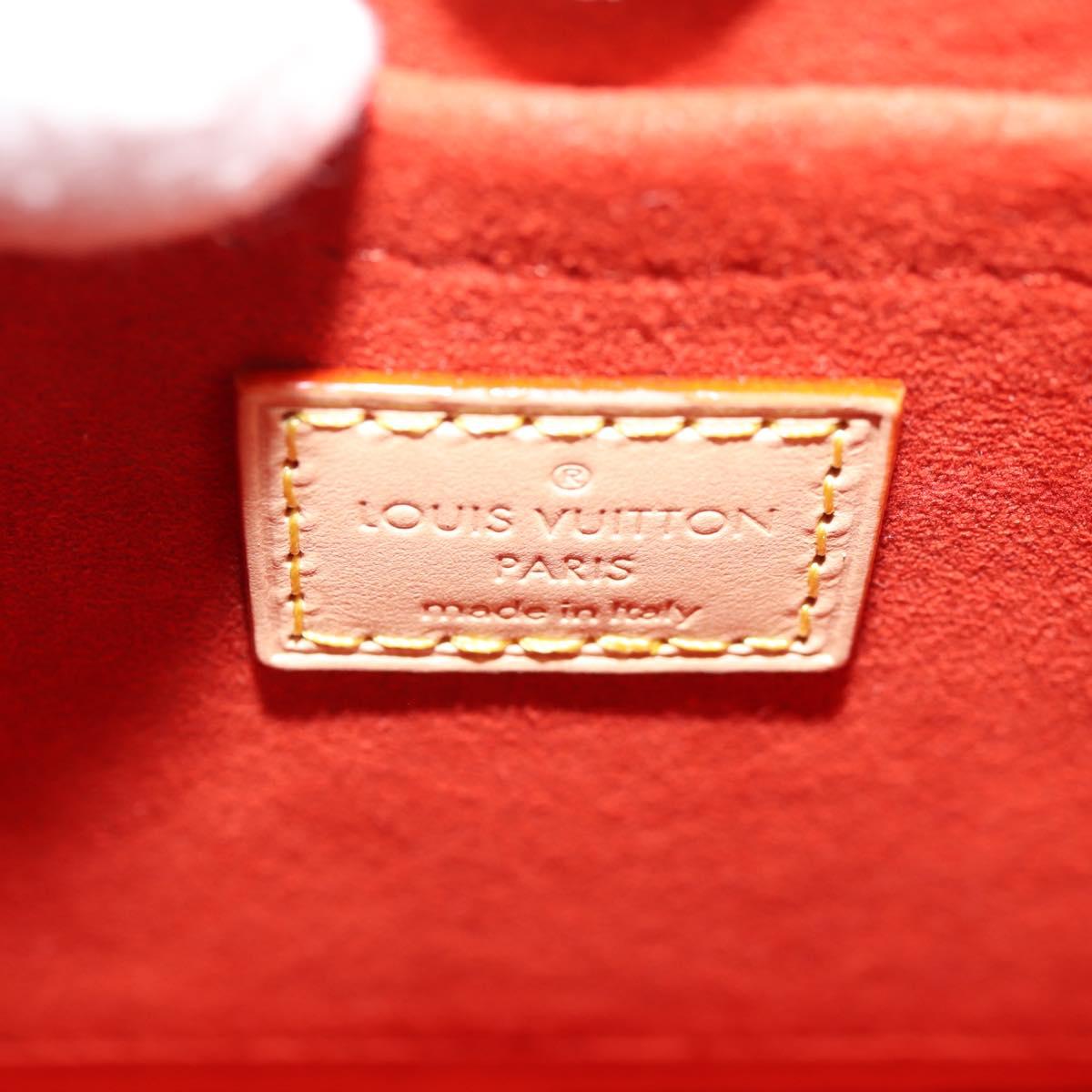 LOUIS VUITTON LV Name Tag XL Clutch Bag Leather Beige M82225 LV Auth 145840SM