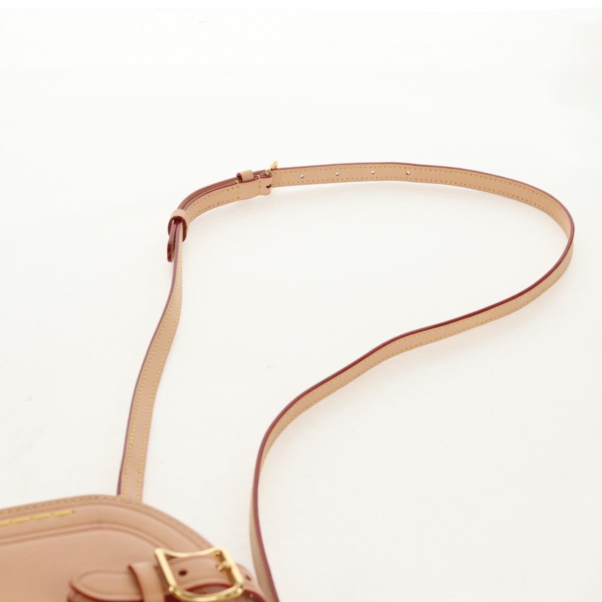 LOUIS VUITTON LV Name Tag XL Clutch Bag Leather Beige M82225 LV Auth 145840SM