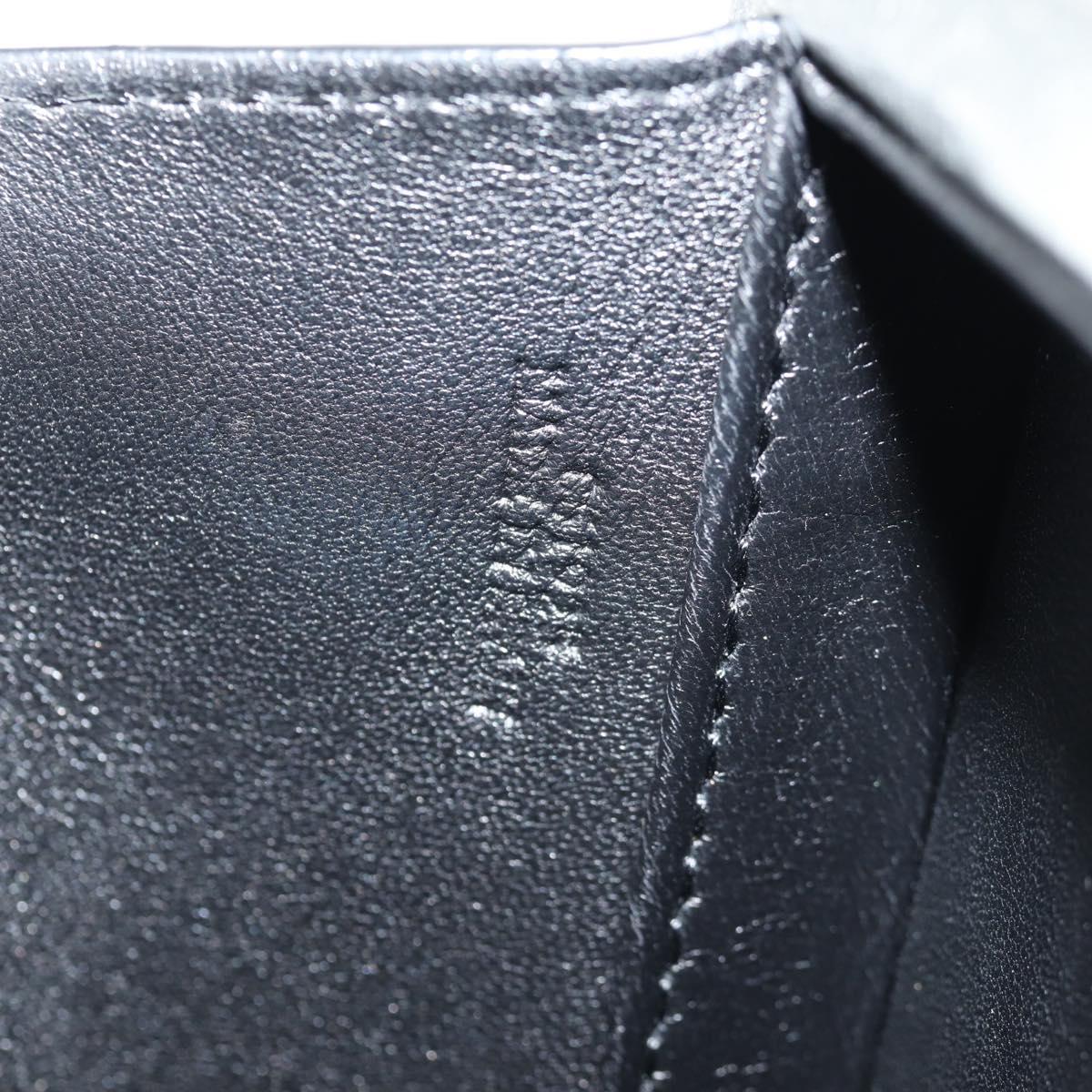 LOEWE Anagram Hand Bag Leather 2way Silver Auth 145842SM