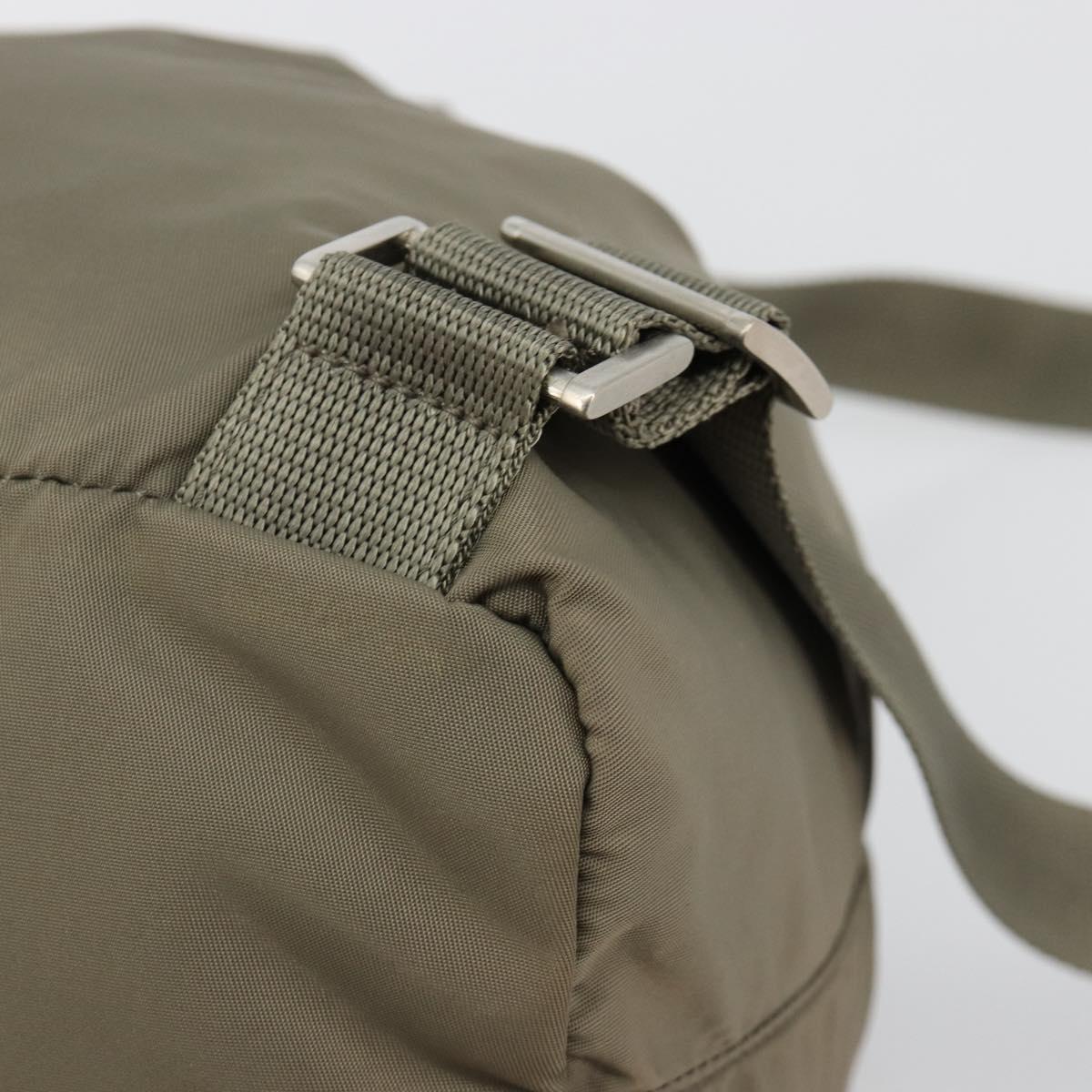 PRADA Backpack Nylon Gray Silver Auth 145848