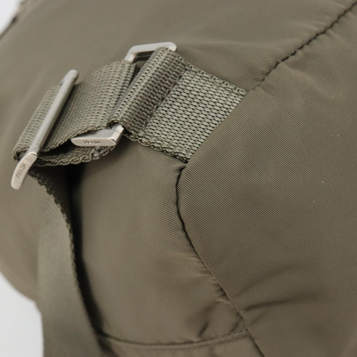 PRADA Backpack Nylon Gray Silver Auth 145848