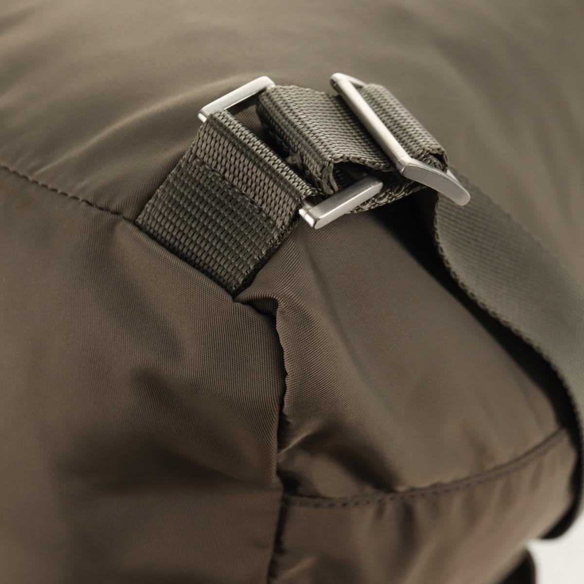 PRADA Backpack Nylon Gray Silver Auth 145848