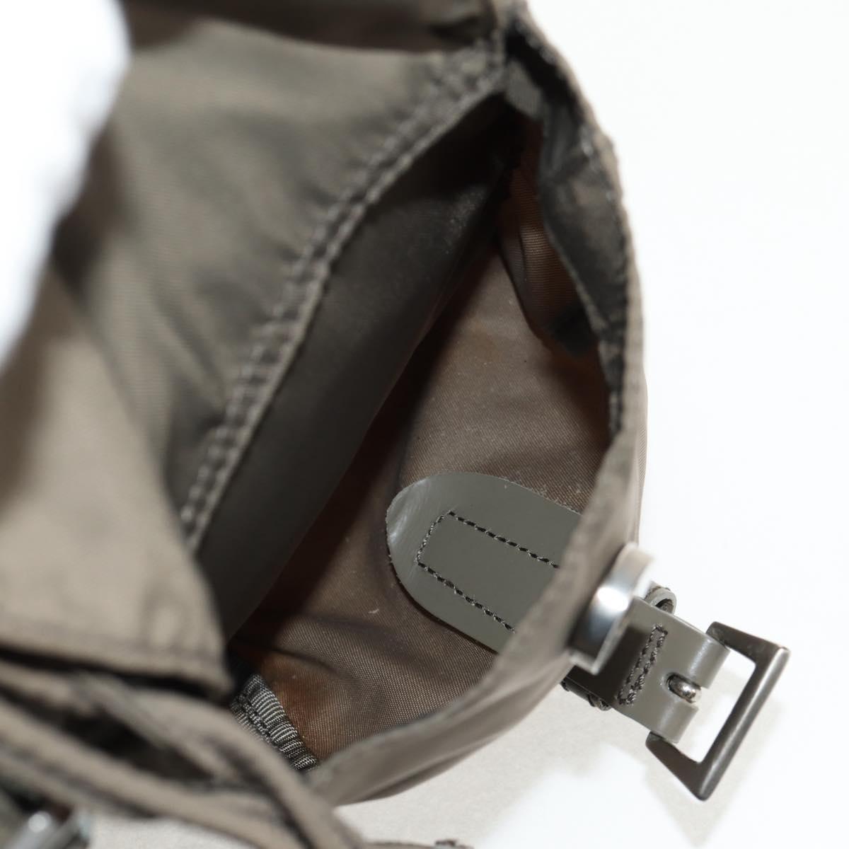 PRADA Backpack Nylon Gray Silver Auth 145848