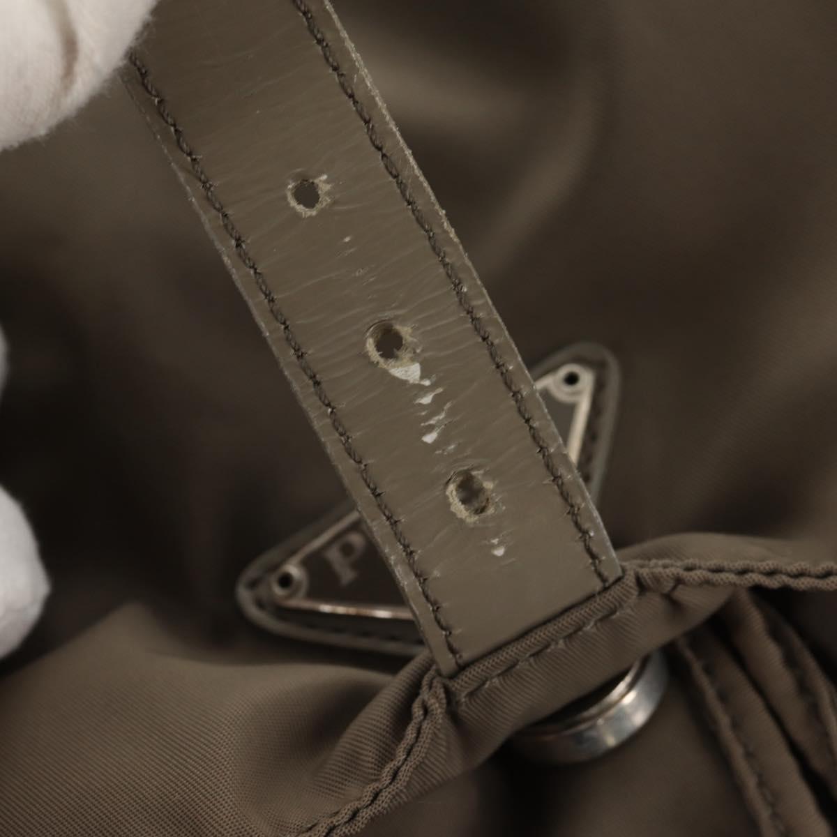 PRADA Backpack Nylon Gray Silver Auth 145848