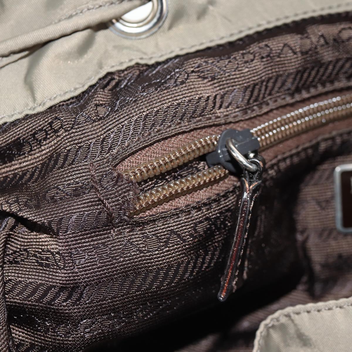 PRADA Backpack Nylon Gray Silver Auth 145848