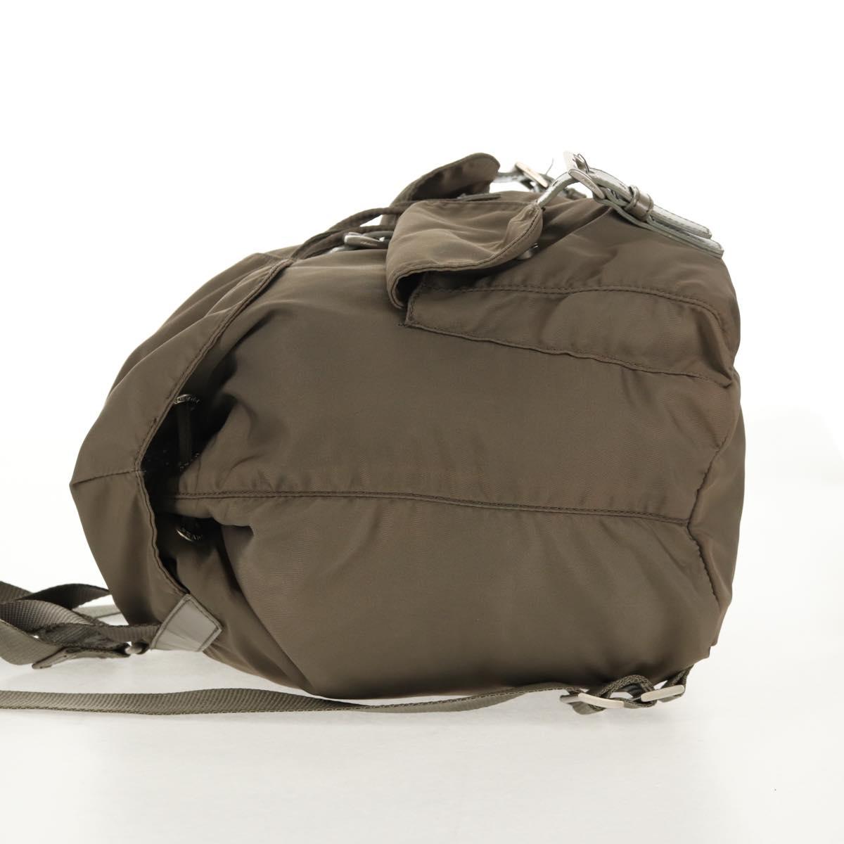 PRADA Backpack Nylon Gray Silver Auth 145848