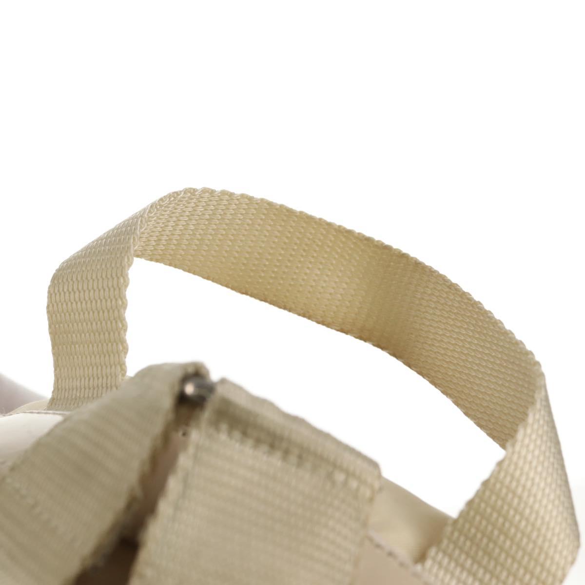 PRADA Backpack Nylon White Silver Auth 145850