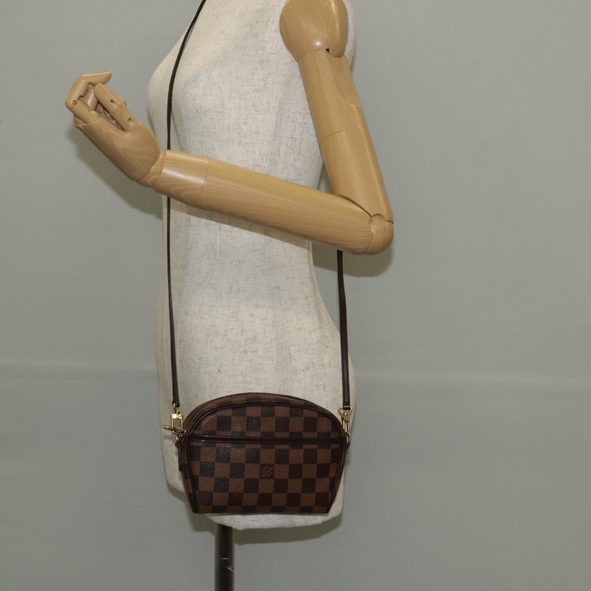 LOUIS VUITTON Damier Ebene Pochette Ipanema Shoulder Bag N51296 LV Auth 145851V