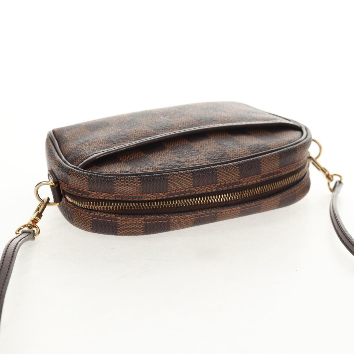 LOUIS VUITTON Damier Ebene Pochette Ipanema Shoulder Bag N51296 LV Auth 145851V