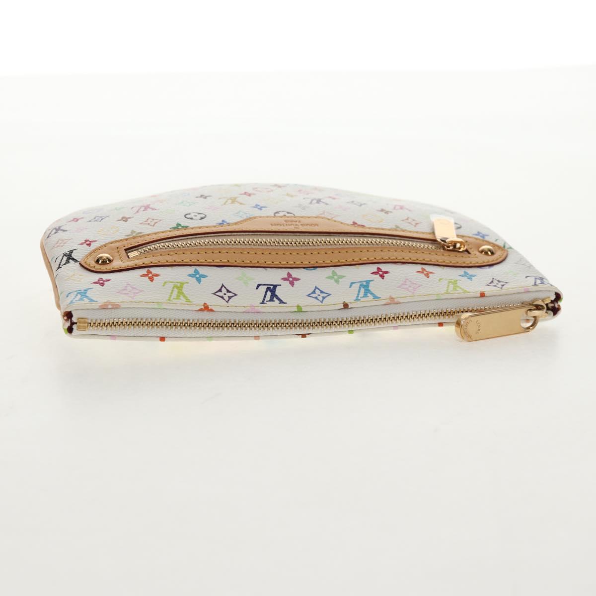 LOUIS VUITTON Monogram Multicolor Pochette GM Pouch White M60027 Auth 145858SAV