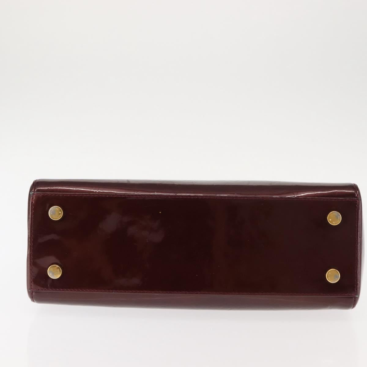 LOUIS VUITTON Vernis Blair MM Hand Bag 2way Rouge M91690 LV Auth 145859