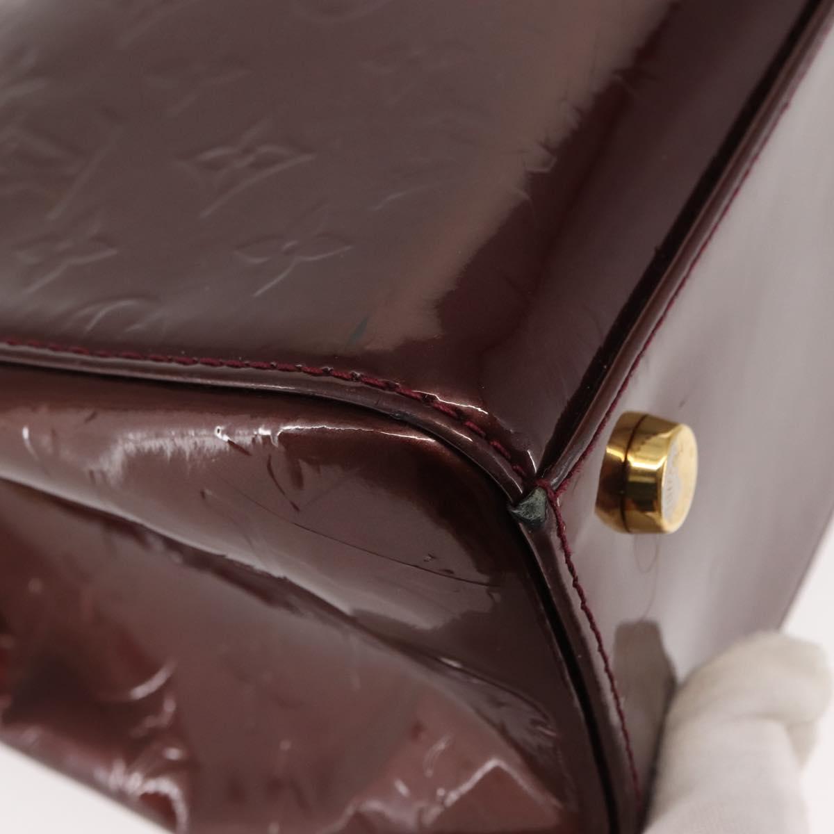 LOUIS VUITTON Vernis Blair MM Hand Bag 2way Rouge M91690 LV Auth 145859