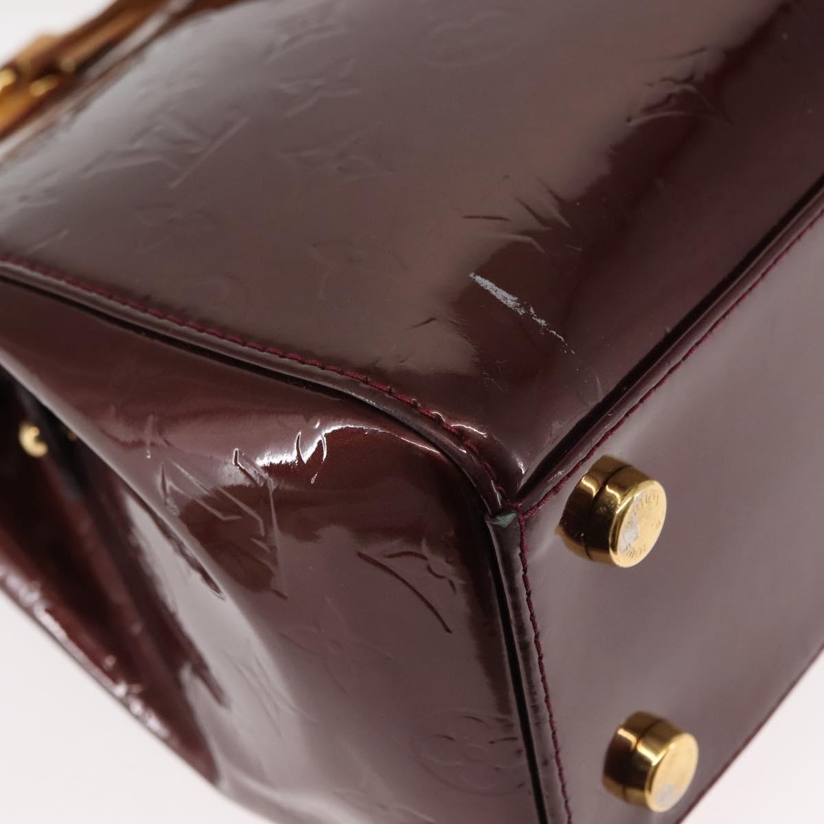 LOUIS VUITTON Vernis Blair MM Hand Bag 2way Rouge M91690 LV Auth 145859
