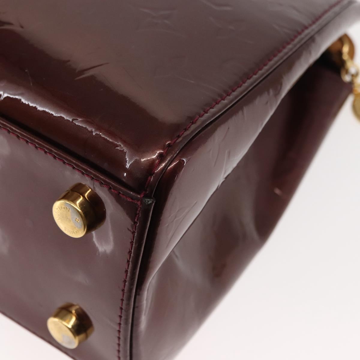 LOUIS VUITTON Vernis Blair MM Hand Bag 2way Rouge M91690 LV Auth 145859
